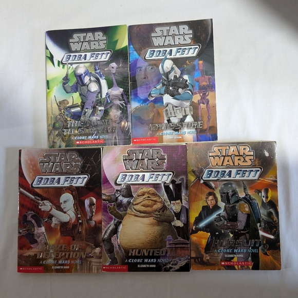 Star Wars Books Boba Fett The Clone Wars Lot of 5 Softcover Scholastic 2002-04 - Picture 1 of 13